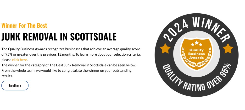 Best of Scottsdale junk removal award